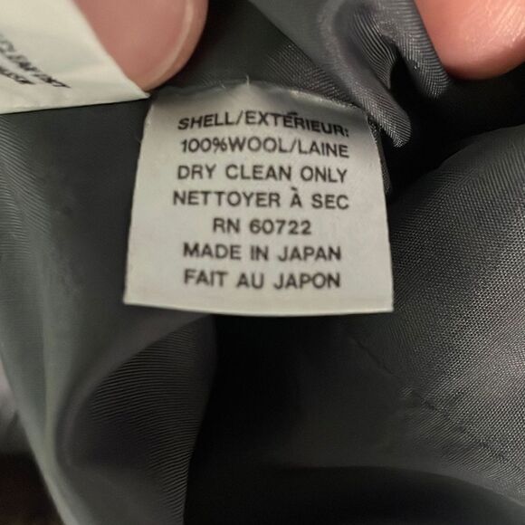 Michii Moon for Sanyo Vintage 90s 100% Wool Houndstooth Asymmetrical Blazer - Picture 4 of 5